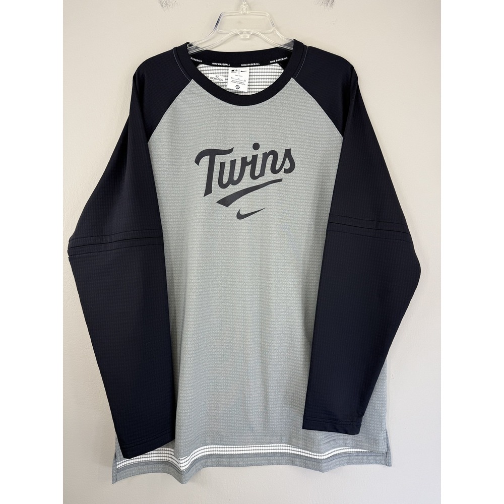 Nike Baseball Raglan Shirt Men's XL Minnesota Twins Team Issued T. Richards RHP - Picture 2 of 11